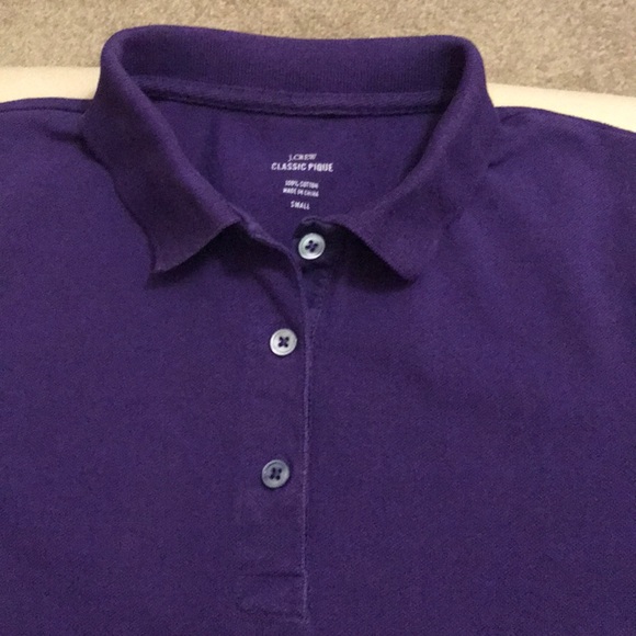 J Crew purple short sleeve pique polo - Picture 2 of 4